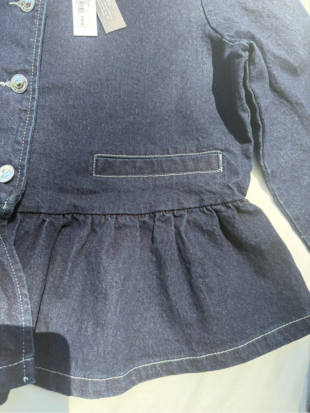 Steve Madden Black Peplum Button Jacket - Picture 6 of 9